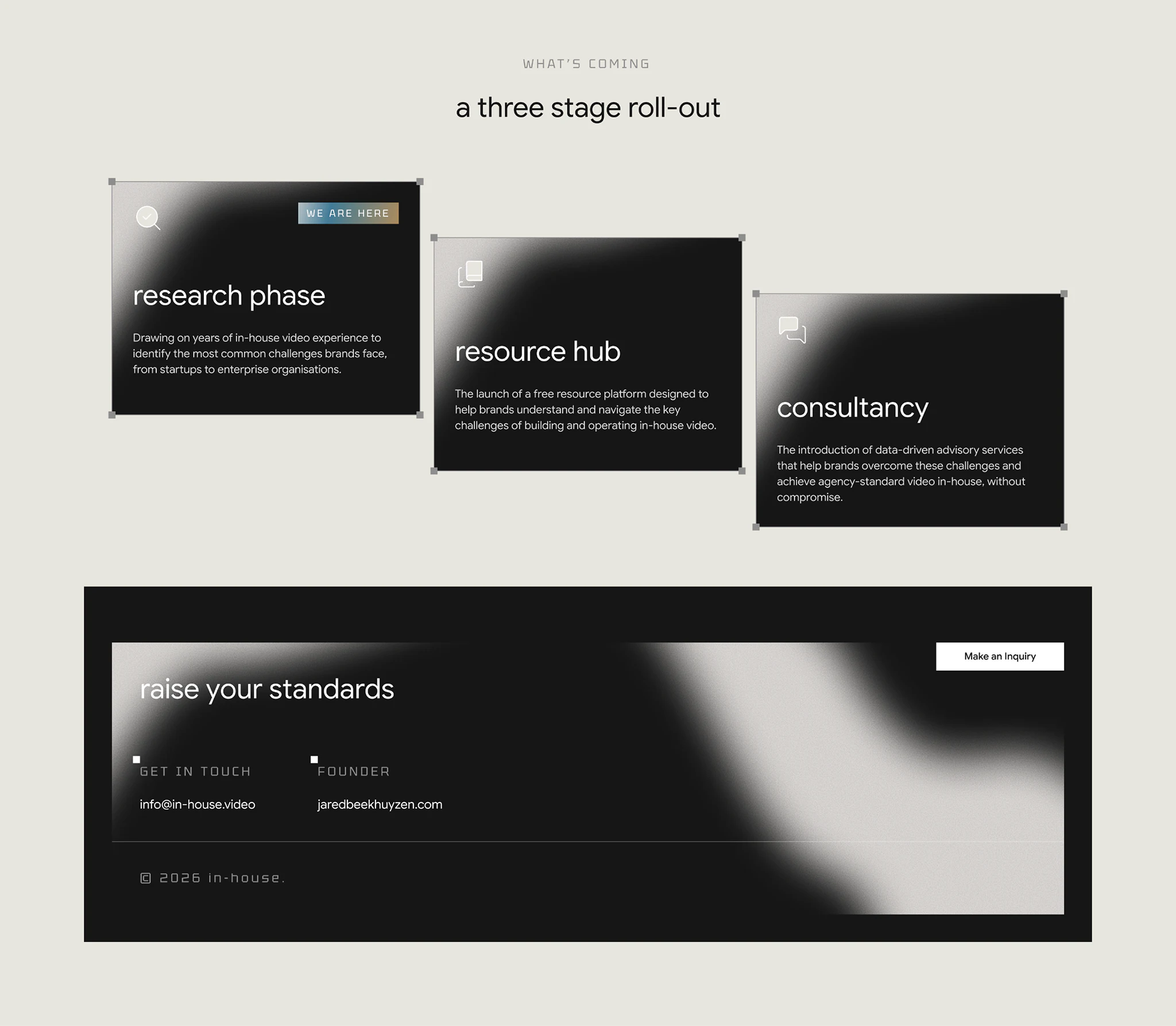 In-house. — website screenshot, part 2