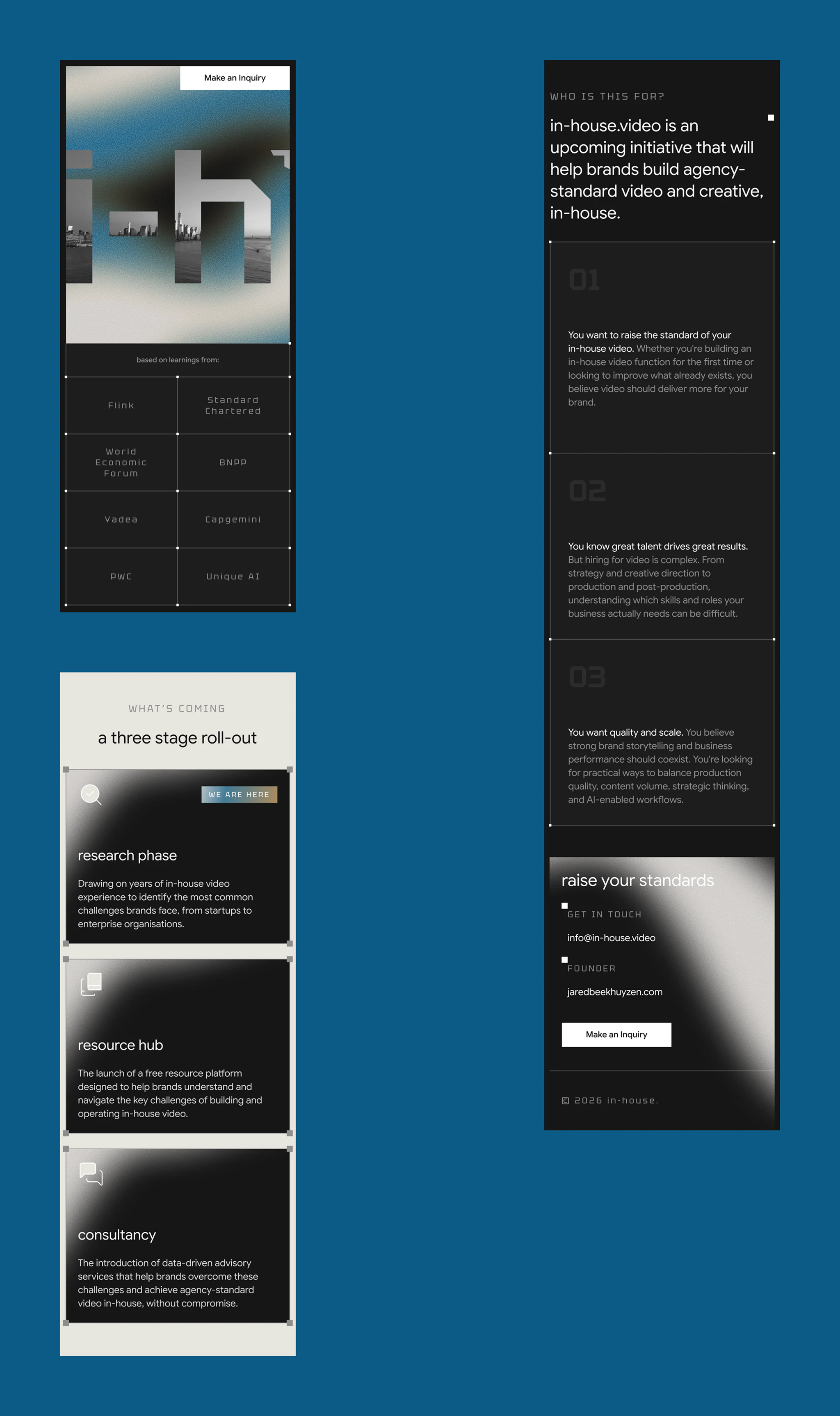 In-house. — final website screen
