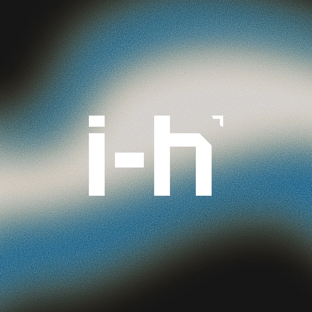i-h logo on a dark gradient