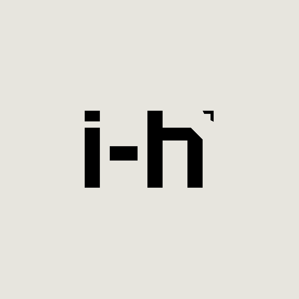 i-h logo on a gradient