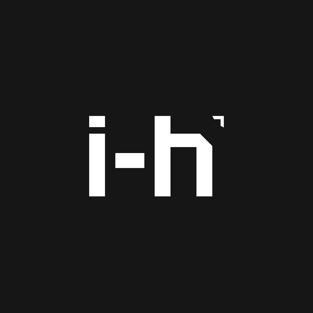 i-h logo on a light gradient