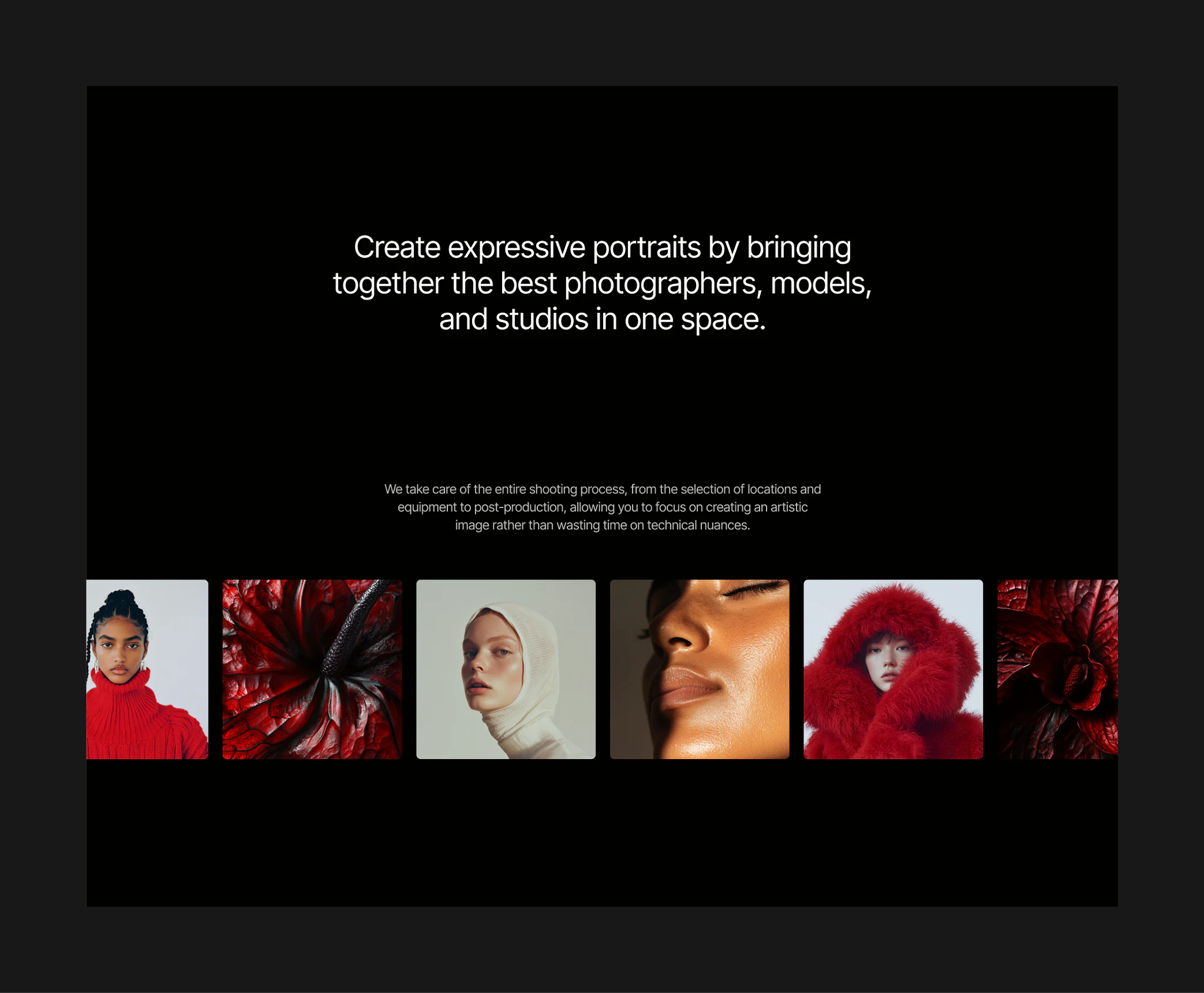 Lume Studio — “Create expressive portraits” section