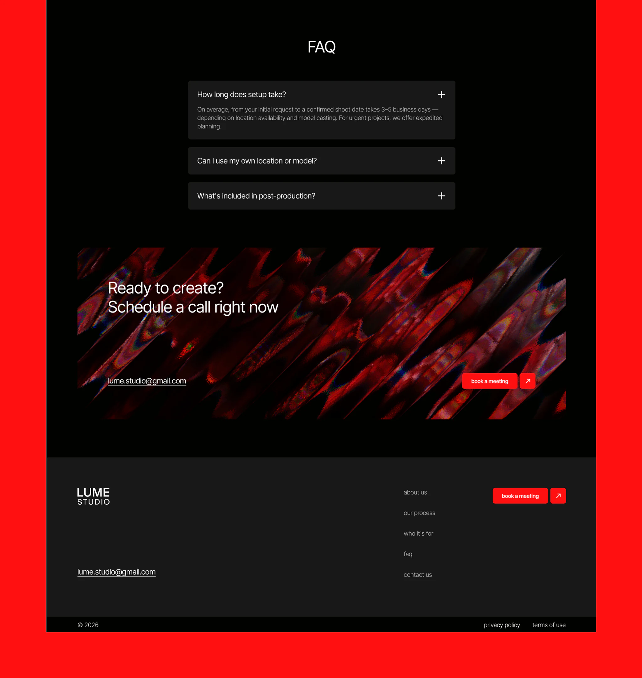 Lume Studio — website screenshot 4
