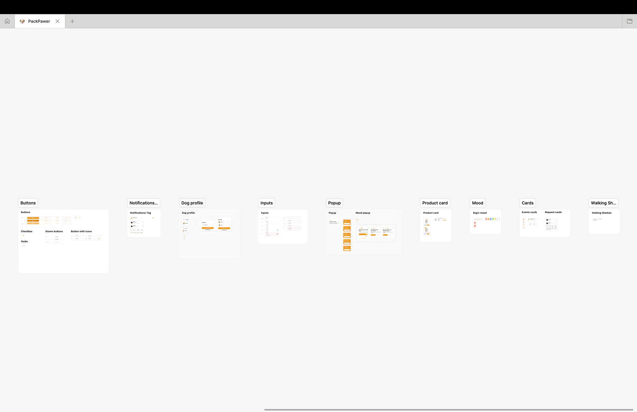 PackPawer — design system, components